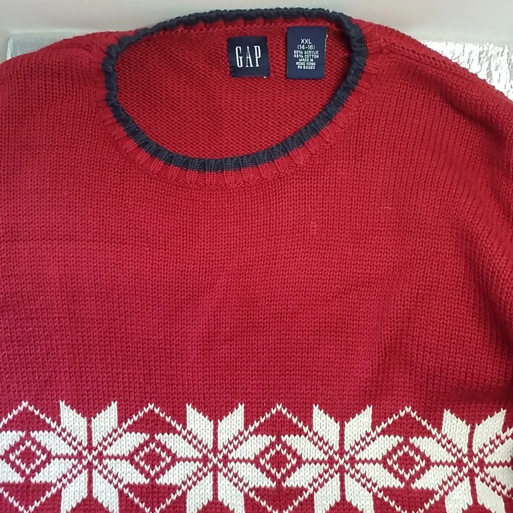 GAP SWEATER XXL (14-16) Red / Navy